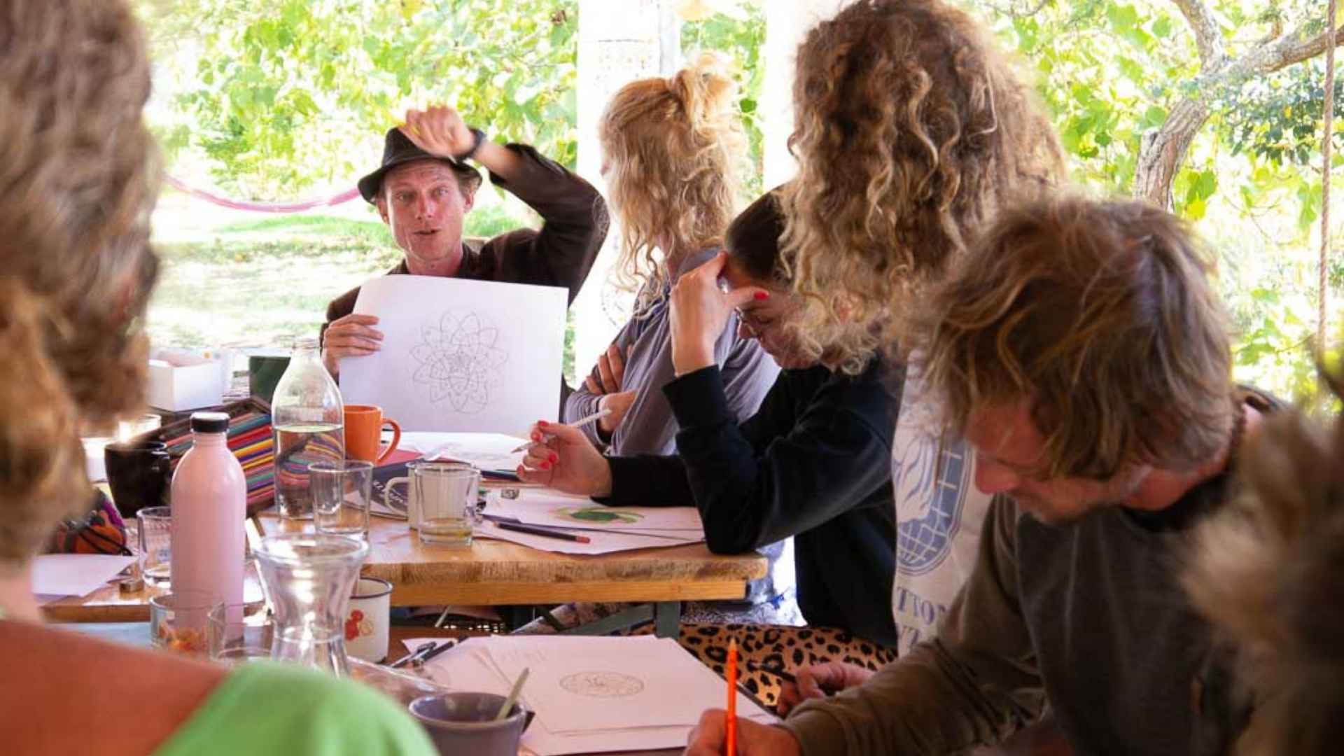 Hands-on compass construction session